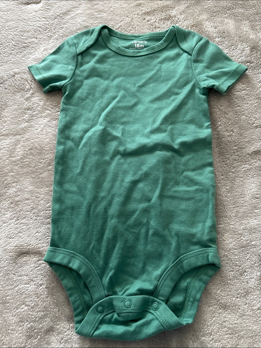 Carter's Teal Green Short-Sleeve Baby One-Piece Bodysuit